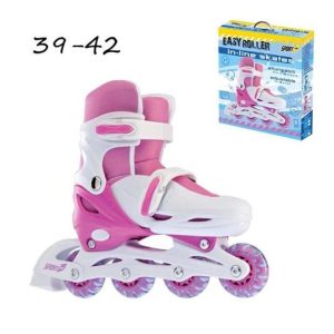 PATTINI IN-LINE EASY ROLLER 39/42 REGOLABILI ROSA