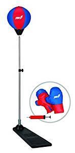 PUNCHING BALL con pedana, guantoni e pompa - altezza 90-125 cm