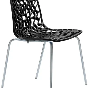 Sedia GROOVE Highmopp Nera S3344N