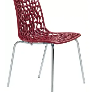 Sedia GROOVE Highmopp Bordeaux S3344BD