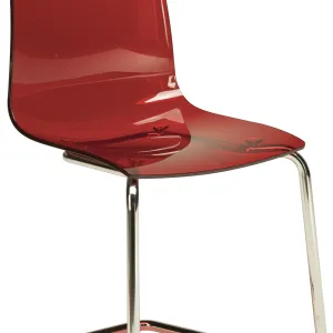 Sedia LOLLIPOP gamba a C PC Rossa Rubino S3363TRRR