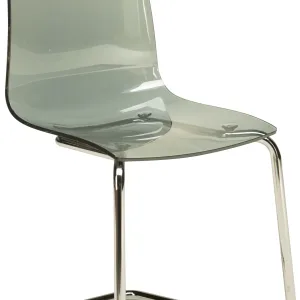 Sedia LOLLIPOP gamba a C PC Grigio Fumè S3363TRY