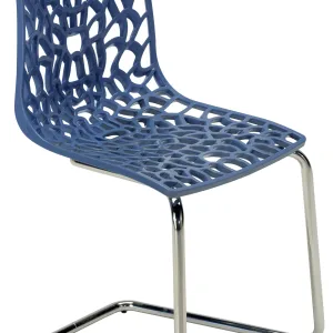 Sedia GROOVE gamba a C Blu Avio S3364BA