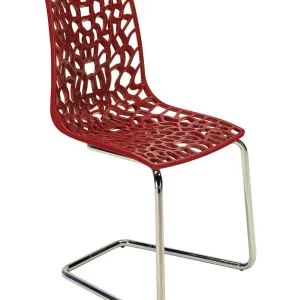 Sedia GROOVE gamba a C Bordeaux S3364BD