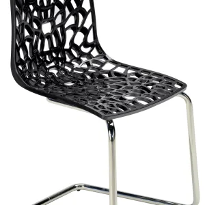 Sedia GROOVE gamba a C Nera S3364N