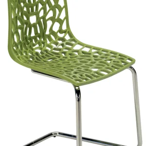 Sedia GROOVE gamba a C Verde Anice S3364VA