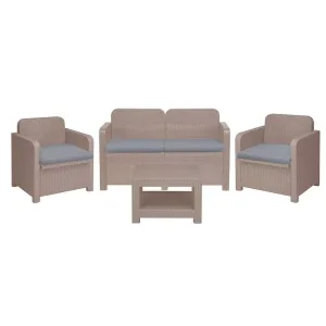 Set RATTAN SORRENTO 2Pol+1 Div2Posti+1Tav+cusc Juta S7705J