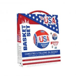 SET BASKET USA con canestro regolamentare + pallone