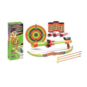 SET ARCO-CERBOTTANA CON BARATTOLI + bersaglio